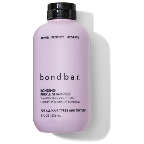 Bondbar Purple Brightening Shampoo for Blonde, Lightened & Gray Hair, Neutralizes Brassiness, Repairs, Protects, Hydrates, Vegan, Cruelty-Free, 8 Fl. Oz Cover