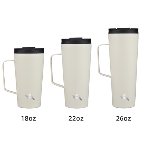 Image of Konokyo 22 oz Insulated Tumbler with Handle & Straw, Stainless Steel Mug