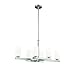 VAXCEL P0127 Glendale 6 Light Chandelier, Satin Nickel Finish