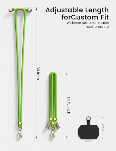 POHFP 4 Sets Green Adjustable Crossbod Cell Phone Lanyard,Travel Essentials - image 6