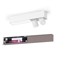 Philips Hue White & Color Ambiance Centris 2er Spot, dimmbar, 16 Mio. Farben, steuerbar via App, kompatibel mit Amazon Alexa, weiß, neue Generation
