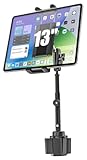 Kolasels iPad Cup Holder Car Mount Heavy Duty [Height Adjust] Metal Long Arm Cup Holder Tablet Mount for Car, Truck, Compatible with 4.7-13' iPad Pro Air Mini, Galaxy Tab, iPhone, Cell Phone
