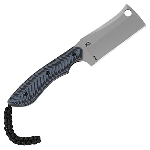 Crkt S.p.e.c. Fixed Blade Knife With Sheath: Compact Bead Blast Cleaver, Textured G10 Handle, Nylon Sheath With Lanyard And Belt Loop 2398 #TOP1