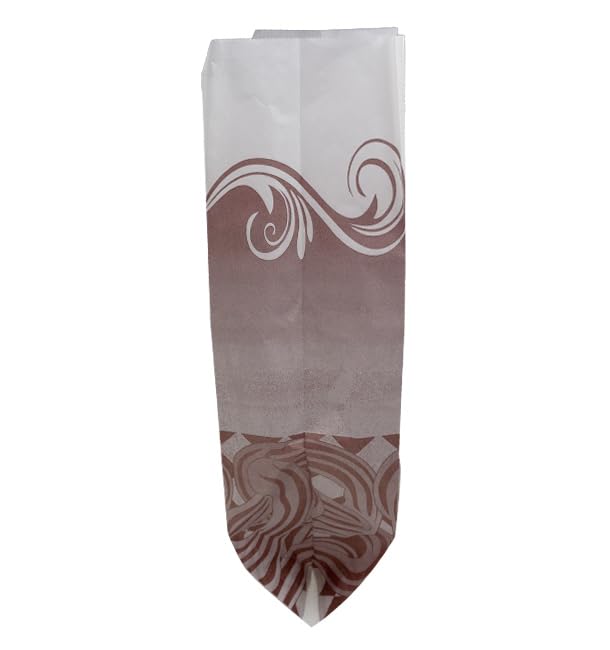 250 Bolsa para Churros Antigrasa 30+9 × 42cm | Papel Antigrasa Reciclable | Ideal para Churrerías, Food-Truck y Evento | 250 Unidades