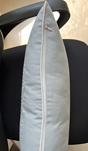 Yugtex And So Together They Built A Life They Loved Cotton Embroidered Lumbar Accent Pillowcase - 12X20 Inches, Robins Egg #TOP3