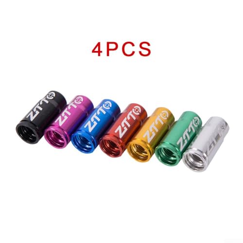 4 Pcs Válvula de Bicicleta para Válvulas Presta, Aleación de Aluminio, Compatible con Bicicletas de Ruta y de Carrera, Previene Fugas y Suciedad (verde) miniatura 4