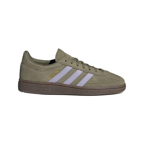 Image of adidas Handball Spezial Women's Shoes, Focus Olive /Violet Tone /Gum, Size 6.5