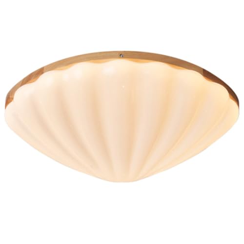 Plafonnier style bûche en forme de coquillage avec lumière chaude