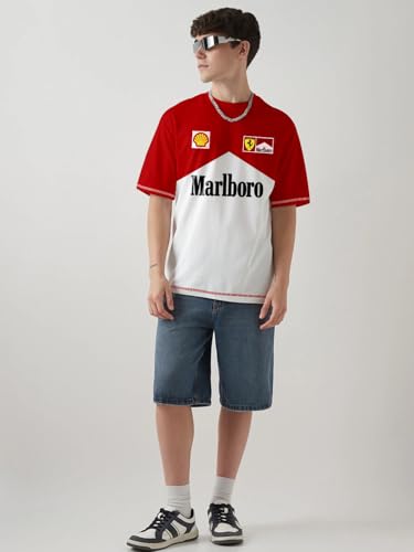 Image of crazymonk Marlboro Oversized T-Shirt - Multi Color