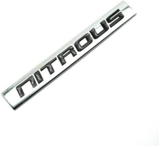 Car Bike 3D Logo Aluminium Alloy Metal/Superior Plastic Emblem Badge Sticker Decal New (Chrome Black Nitrous)
