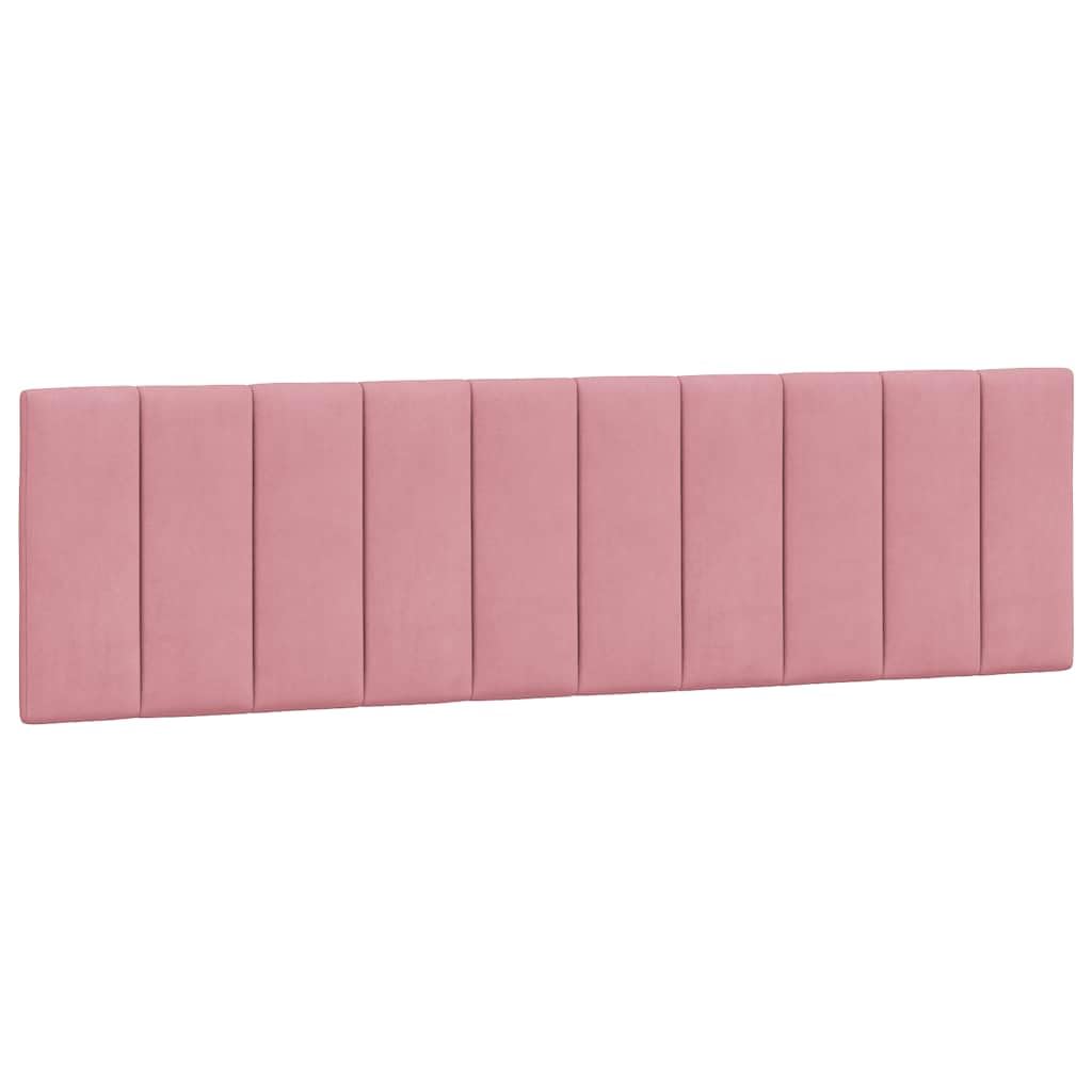 vidaXL Cabecero de Cama Acolchado Hanko, Cabezal Tapizado de Cojín Almohada, Cabecera Colgante, Mueble para Dormitorio, Terciopelo Rosa 180 cm
