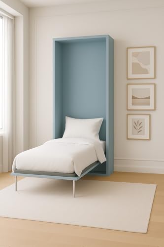 Dafne Italian Design - Mobile Letto a Scomparsa a Muro Made in Italy (L 101 P 45/226 H 226 cm) Armadio Letto Richiudibile Singolo con Rete a Doghe Inclusa, Materasso NON Incluso (Avio) Dafne Italian Design - Mobile Letto a Scomparsa a Muro Made in Italy (L 101 P 45/226 H 226 cm) Armadio Letto Richiudibile Singolo con Rete a Doghe Inclusa, Materasso NON Incluso (Avio)