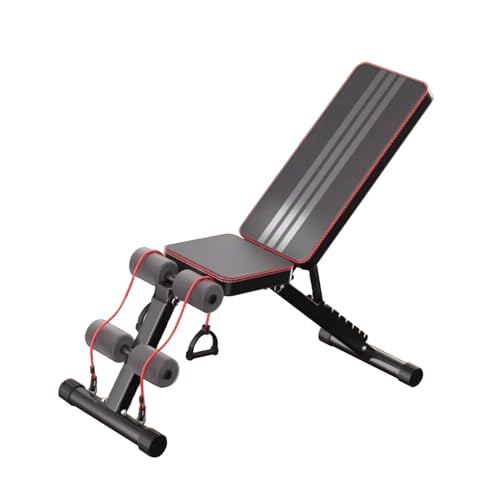 Silla de fitness con asistencia for abdominales, respaldo ajustable de 7 niveles, banco de pesas for entrenamiento de cuerpo completo en casa, capacidad for mancuernas de 400 kg