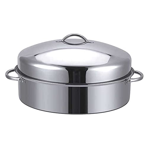 TSTSM Dampfgarer Fischtopf, Edelstahl Extra Großer Truthahn Ententopf Ovale Pfanne, Schnelle Erhitzung Universal Für Induktionsherd, Herd Multifunktions Küchengeschenk