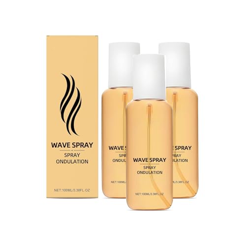 Curling Hair Spray, Travel Size Wave Spray, Beach Waves Hydrating Hair, Volume And Shine To Beachy, Curl Enhancing, Moisturizing Hold Natural Beautiful, To Use On Colour-Treated And Keratin Hair (3Pc)
