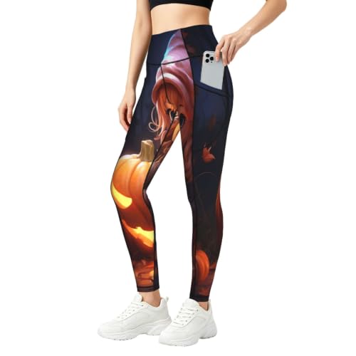 Pantalones de yoga holgados de Halloween para mujer leggings de descanso