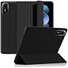 Funda de silicona para Redmi Pad 2 2025 de 11 pulgadas, funda protectora ligera con función de soporte y activación/suspensión automática, protección completa, Negro 2
