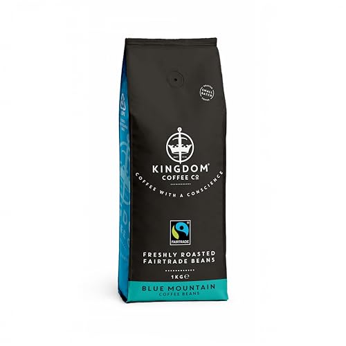 Kingdom Coffee Blue Mountain Coffee Beans 1kg Fairtrade Medium Dark Roast