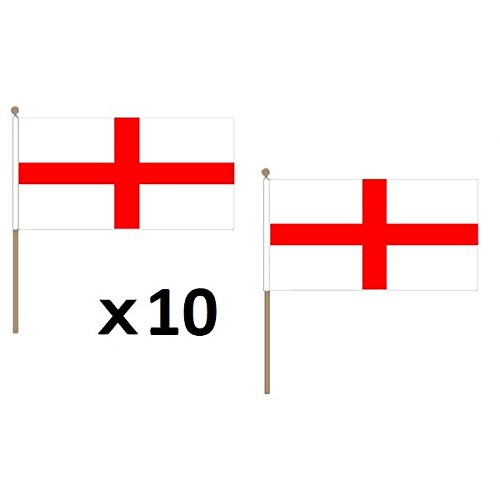Drapeau Angleterre 45x30cm de marque AZ FLAG avec sa hampe en bois véritable