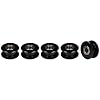 Fauge Gt2 5Mm Boring Zwart Aluminium Tandloze Timing Riem Idler Katrol Voor 3D Printer 6Mm Breedte Timing Riem (Pack Van…