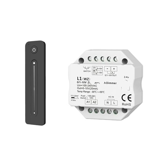 Kit atenuador LED 0-10V L1 WZ y mando R11 de 4 zonas para regulacion de luz monocromatica 110V 230V