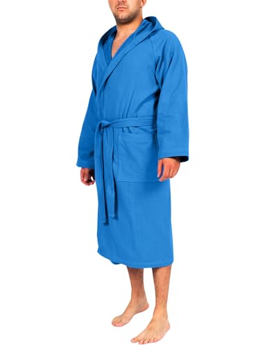 o-day Renato Balestra - Albornoz de microfibra para hombre y mujer, ahorra espacio, unisex, con capucha, bolsillos y cinturón, ideal para viajes, piscina, gimnasio, ligero y suave
