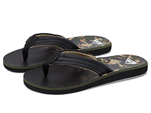 Image of Quiksilver mens Quiksilver Men's Carver Print 3 Point Flip Flop Athletic Sandal
