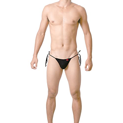 COMLIFE Mens Cotton Bulge Pouch Side Tie String Bikini Briefs Underwear High Cut Men's Panties2