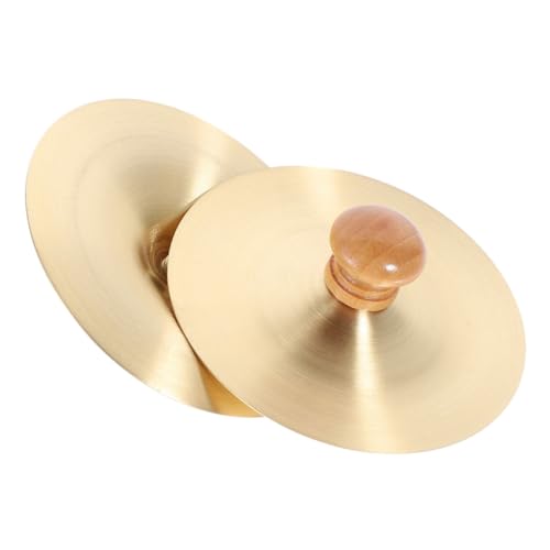 GALPADA 1 Pair Handheld Rhythm Cymbals Mini Finger Cymbal for Bands 7cm Pure Sound Ethnic Drum Kit Party Favors