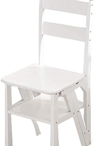 Taburete de escalada plegable de madera maciza DASHADAO escalera de espiga para el hogar 2
