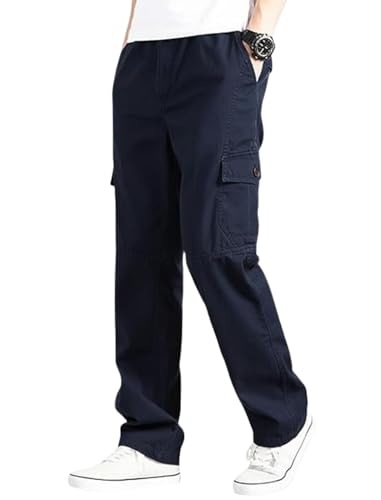 Image of DEELMO Men's Stylish Multi-Pocket Cargo Pants || Casual Fit Trousers || Stylish Cargo Trousers for Men || Men's Pants (MD506 01 04)
