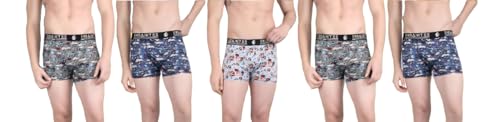 Image of Men's Extra Thin Elastic Nylon Underwear Long Comfortable Breathable Comfort All Over Printed Design Boxer
