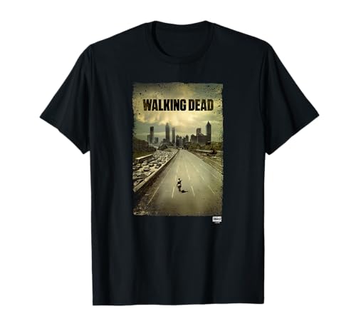 The Walking Dead Camiseta de Tirantes Manga Corta Negra Talla S Arte Clave de la Temporada 1