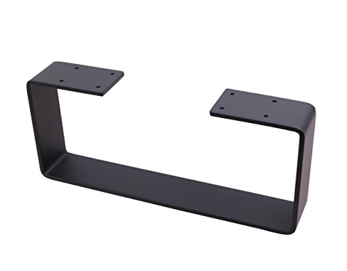 2 X 6"Coffee Table Legs,U Shaped Heavy Duty Solid Steel Table Legs,Cabinet Legs,Sofa Legs,Black #TOP3