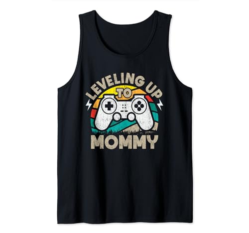Leveling Up To Mommy Funny Gamer Mom Promoted To Mommy Camiseta sin Mangas
