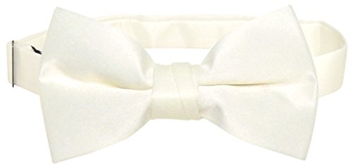 Vesuvio Napoli BOY'S BOWTIE Solid CREAM Color Youth Bow Tie