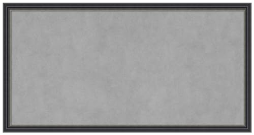 Amanti Art Black Framed Magnetic Board, 25x13, Traditional Office Decor