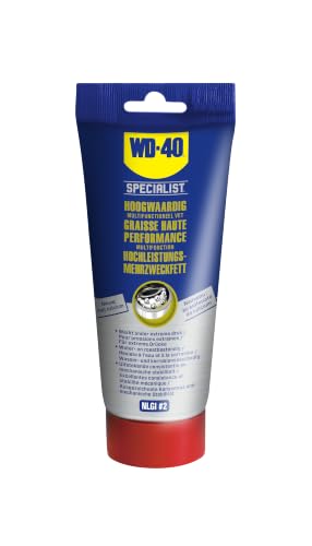 WD-40 Specialist Hochleistungs-Mehrzweckfett 150g – Kalziumsulfonat-Fett für Lager, Wellen & Gelenke | Hohe Druck- & Wasserbeständigkeit | Korrosionsschutz | Braun