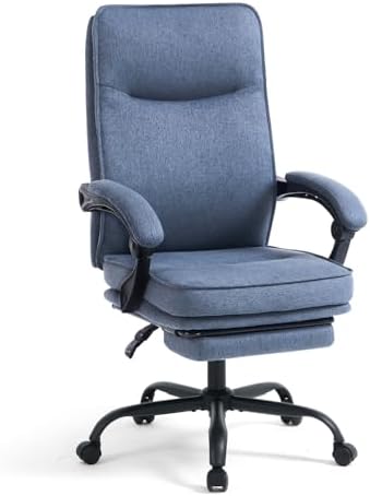 Office Chair with Footrest, Ergonomic Computer Chair with Padded ...
