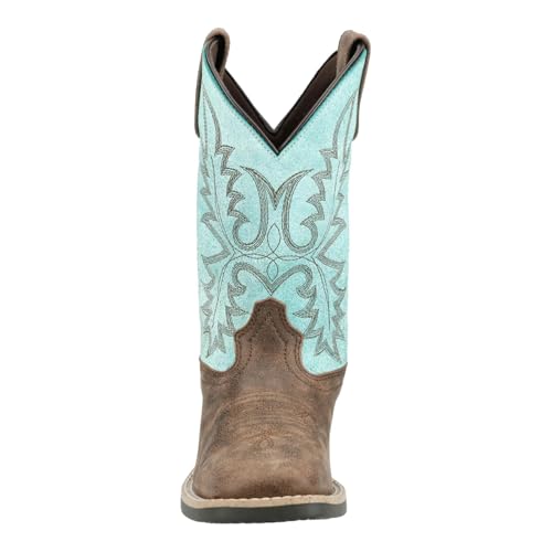 Smoky Mountain Western Boots Girls Distress Brown Turquoise 3408C