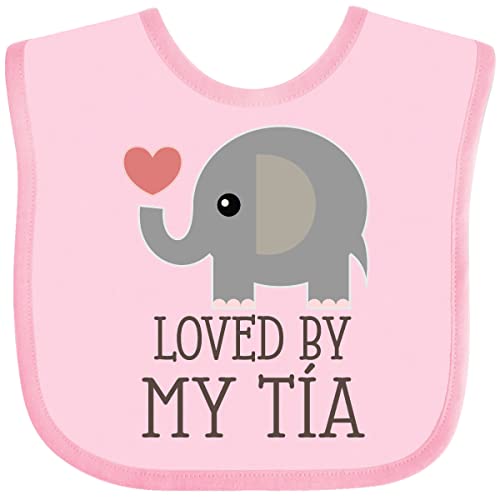 inktastic Tia Loves Me Baby Elephant Baby Bib