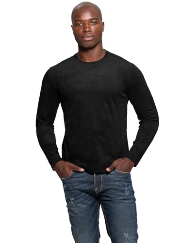 Col rond Garrett GUESS en suédine pour un style élégant sans effort