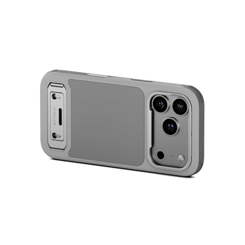 Cage iPhone 17 Pro TILTA Khronos Lite Gris Clair avec Film Protecteur Intégré