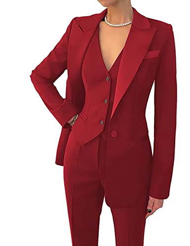3 Pieces Women Suits One Button Elegant Outfits for Ladies Suit for Work Professional Formal Pantsuits Evening Party3