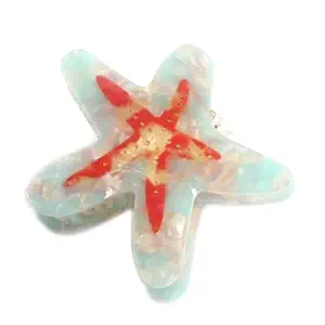 Starfish Claw Clip,Pure Manual Craftsmanship for Splicing Acetate Hair Clips for Women Personalized Ocean Animal Acetate Hair Claw