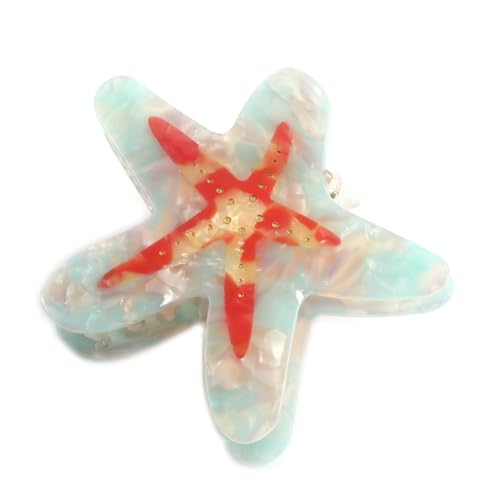 Starfish Claw Clip,Pure Manual Craftsmanship for Splicing Acetate Hair Clips for Women Personalized Ocean Animal Acetate Hair Claw