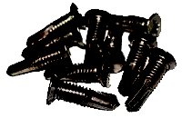 GKL Metal #14 Screws with #12 Head (100 Pack) Black Finish
