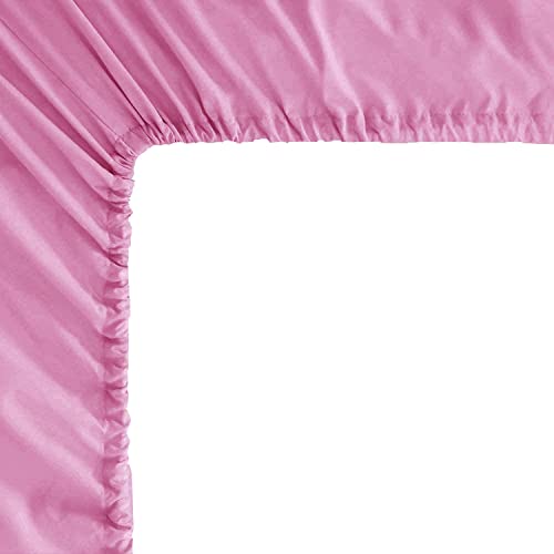 Image of Mocassi Twin Sheet Set - Luxury Hotel 1800 Premier Bedding Sheets & Pillowcases - Ultra Soft Breathable & Cooling Bed Sheets - Deep Pocket - Wrinkle Resistant - 4 Piece Set - Twin, Light Pink