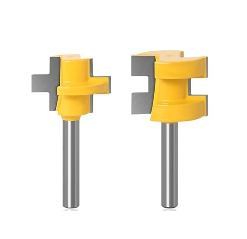 2 pièces 8mm tige langue et rainure bois routeur jeu de fraises t-slot fraises ligne couteau Tenon Cutter outils de travail du bois