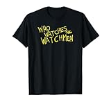 DC Comics Watchmen Who Watches Unisex Adult T-Shirt, Black, Small